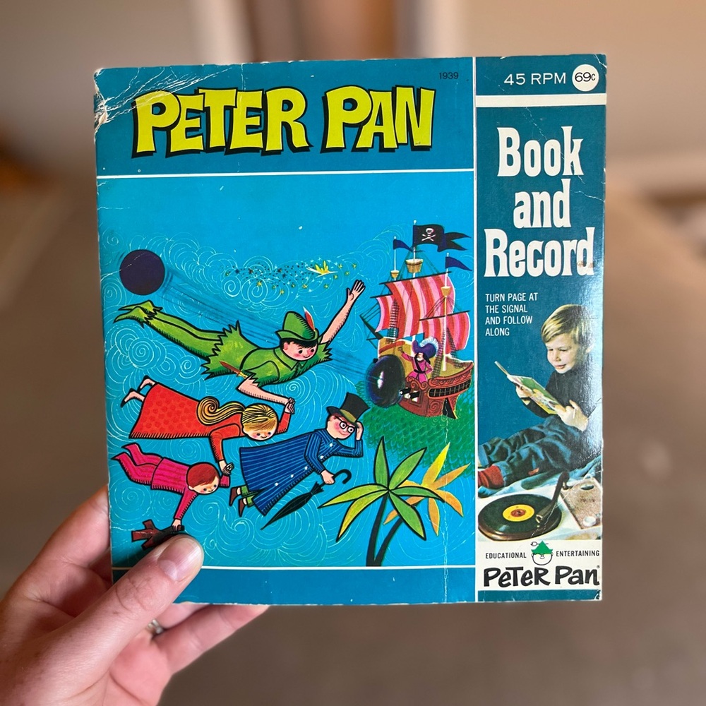 VINTAGE 1939 Peter Pan Record & Book